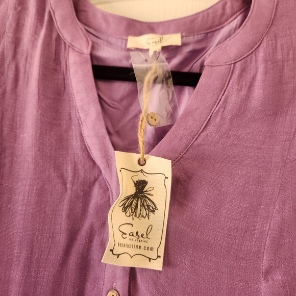 Easel Purple Tiered Dress Size M BNWT - Picture 2 of 4